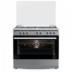 Thermogatz TGS 7301 IX . 04.401.095 Κουζίνα Ηλεκτρική 95lt με Εστίες Αερίου 90cm
